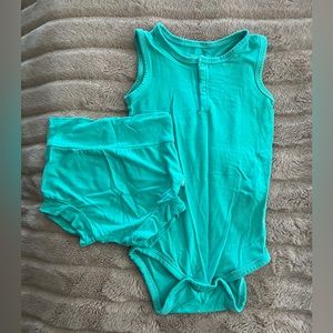 Kyte Baby Sleeveless Onesie with Bummies, size 12-18 mo in retired color Jade